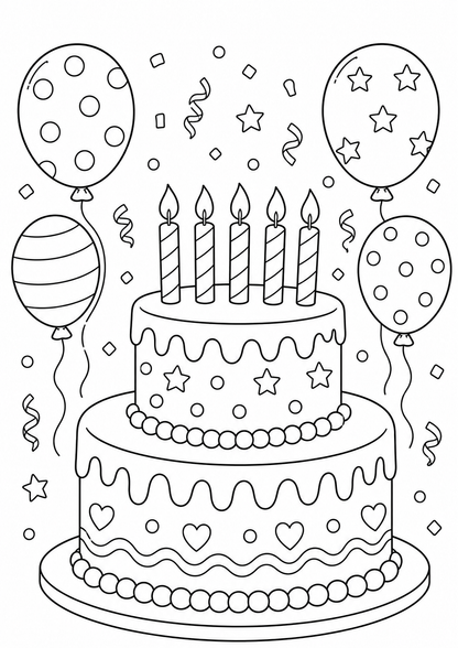 Birthday Party Fun: Coloring, Games & Puzzles